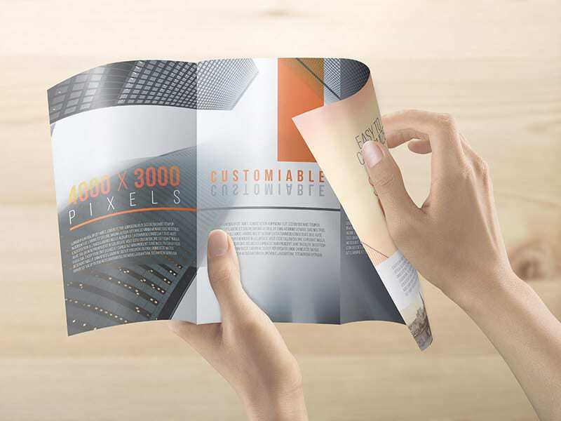  tri-fold brochure mockup 