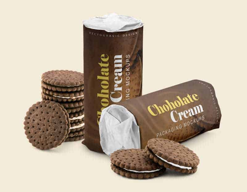 Chocolate Cream Packaging Mockup
