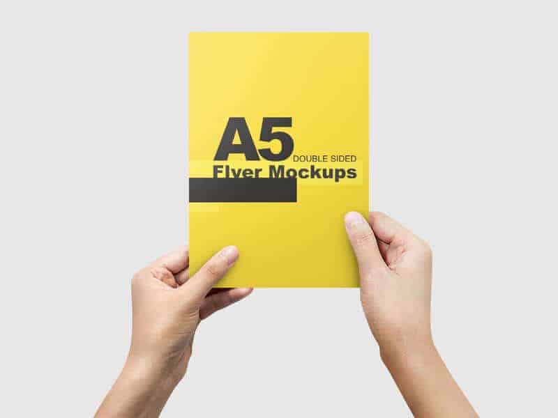  01 Double Sided A5 Flyer Mockups 