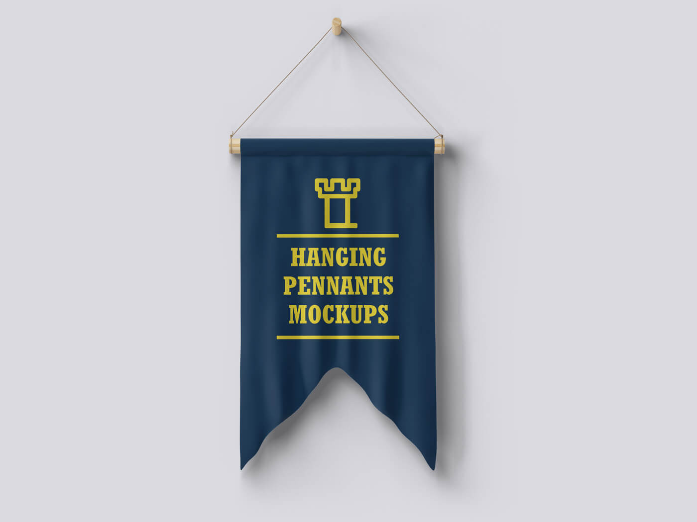  Hanging Wall Flag Pennants Mockup 03 