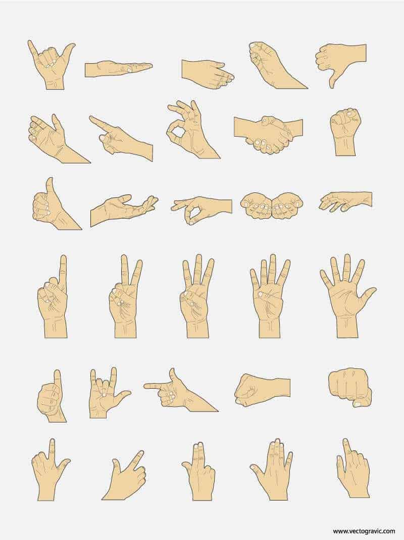 Various Hand Gestures