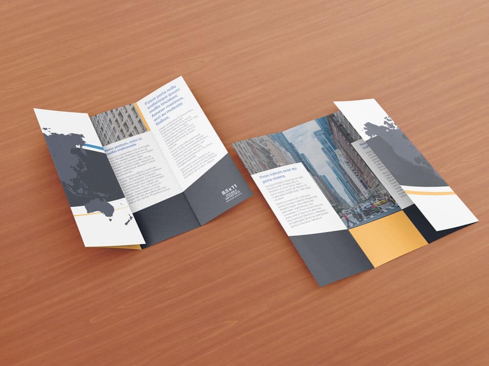  8.5 x 11 Double Gate Fold Brochure Mockup 01 