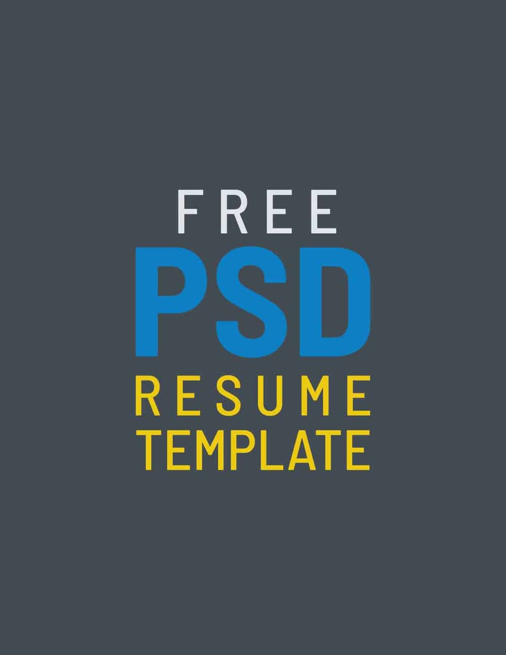 Free PSD Resume Templates