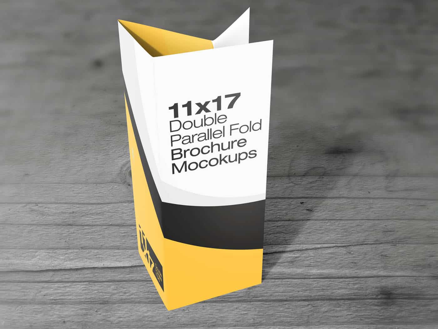  11x17 Double parallel Fold Brochure Mockups 