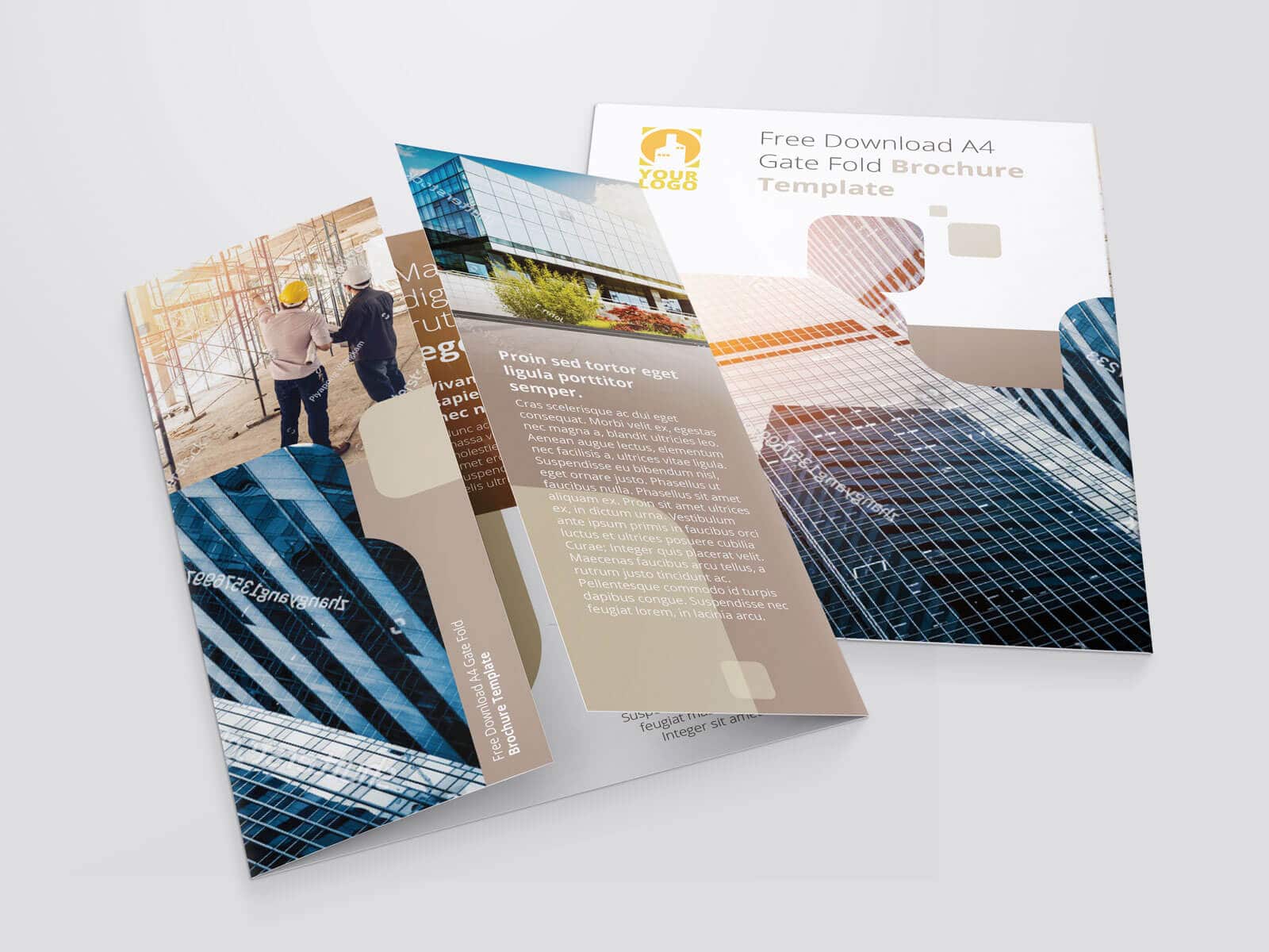 Free Download A20 Gate Fold Brochure Template – Vectogravic Design Within Gate Fold Brochure Template