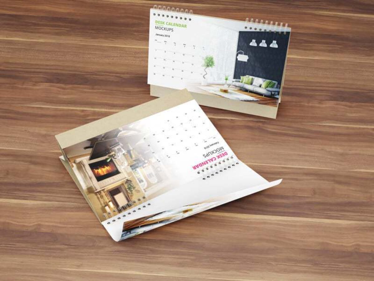  Desk Calendar mock ups 